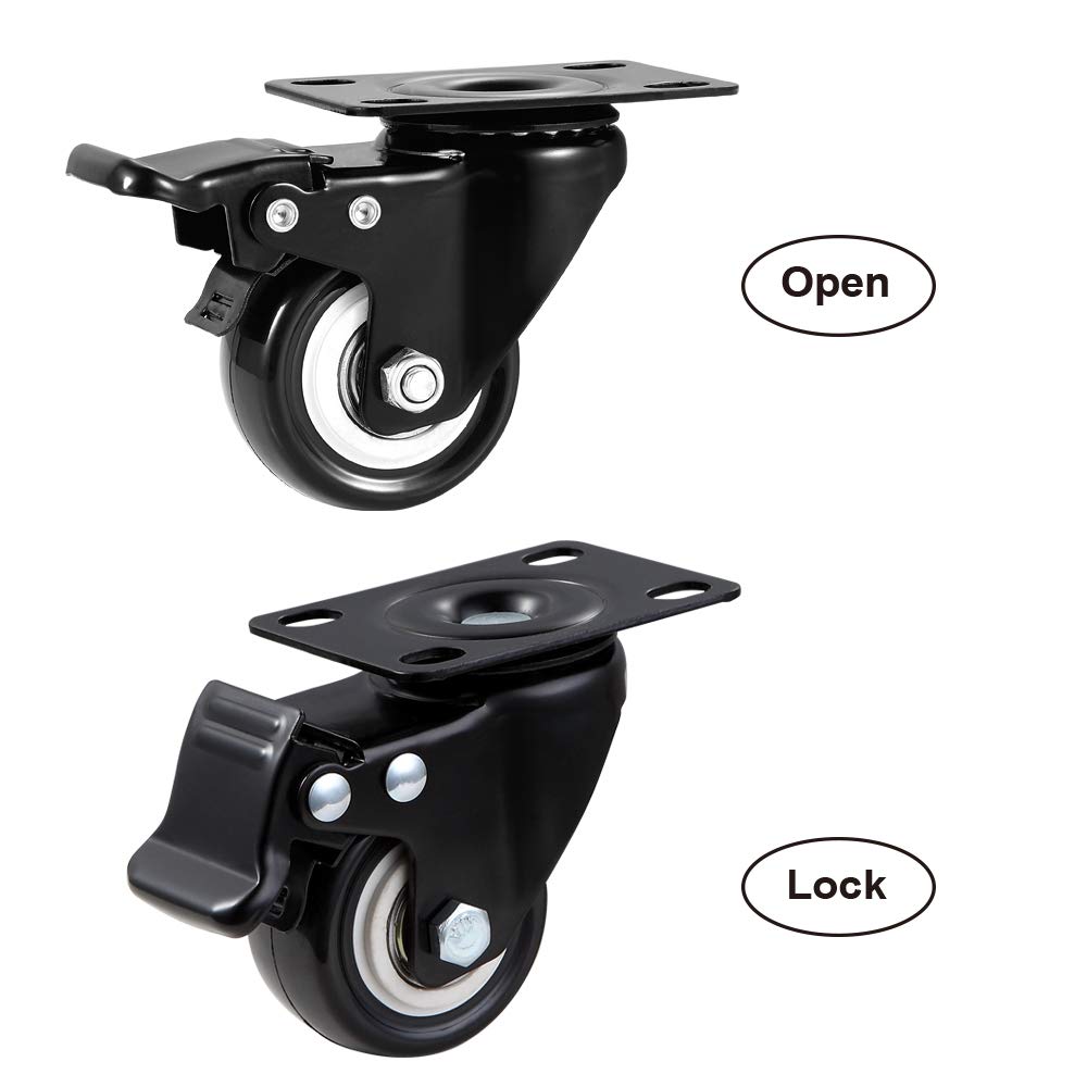 2" Caster Wheels Set of 4 with Brake O107675