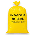 10-Gallon Hazardous Waste Bags 24 Pack Yellow 4 mil A250741
