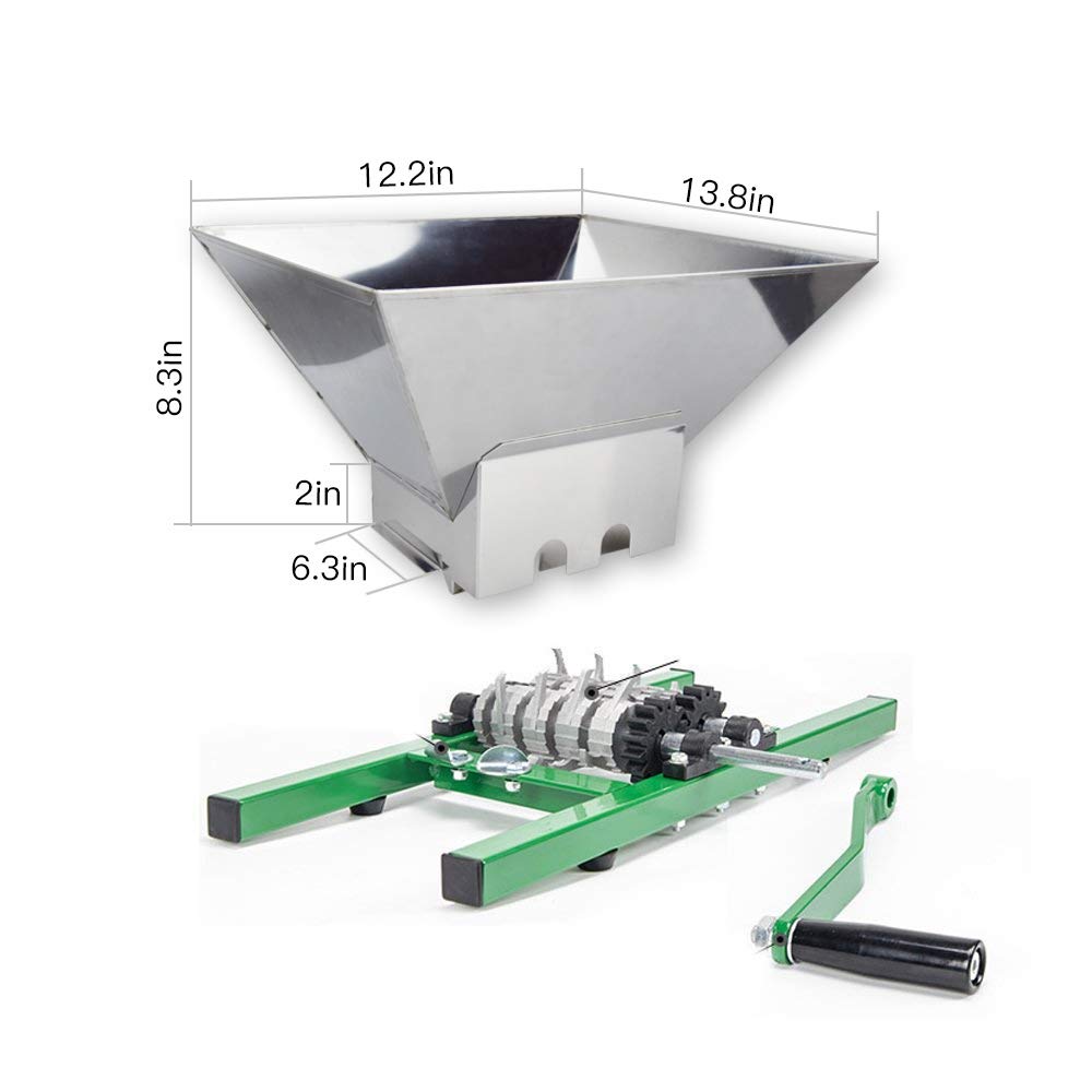 7L Manual Juicer Grinder Stainless Steel 1.8 Gallon Green V639