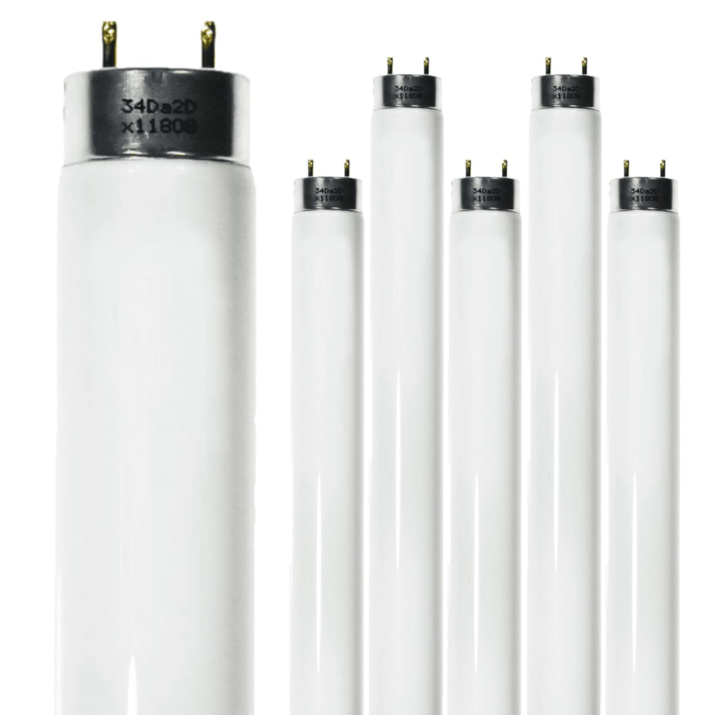 24 Inch T8 Fluorescent Tube Light Bulb 17W 4100K Cool White 2800 Lumen G13 Bi-Pin Base Pack of 6 P403