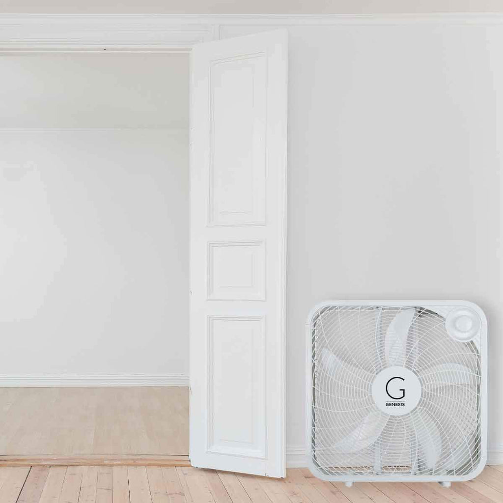 20" Box Fan, 3 Settings, Carry Handle, White Z834249