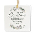 Ceramic 3-inch Square-Shaped Ornament Q911