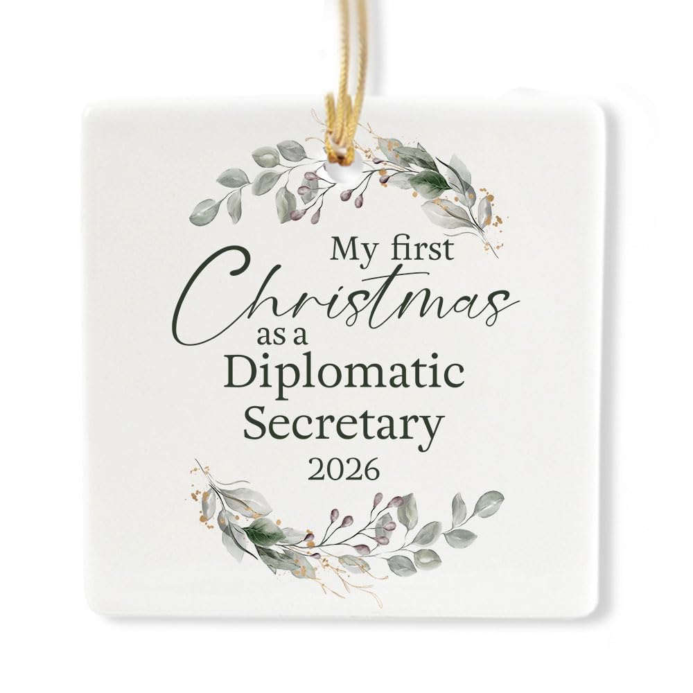 Ceramic 3-inch Square-Shaped Ornament Q911