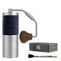 Manual Coffee Grinder Silver Stainless Steel Conical Burr N227
