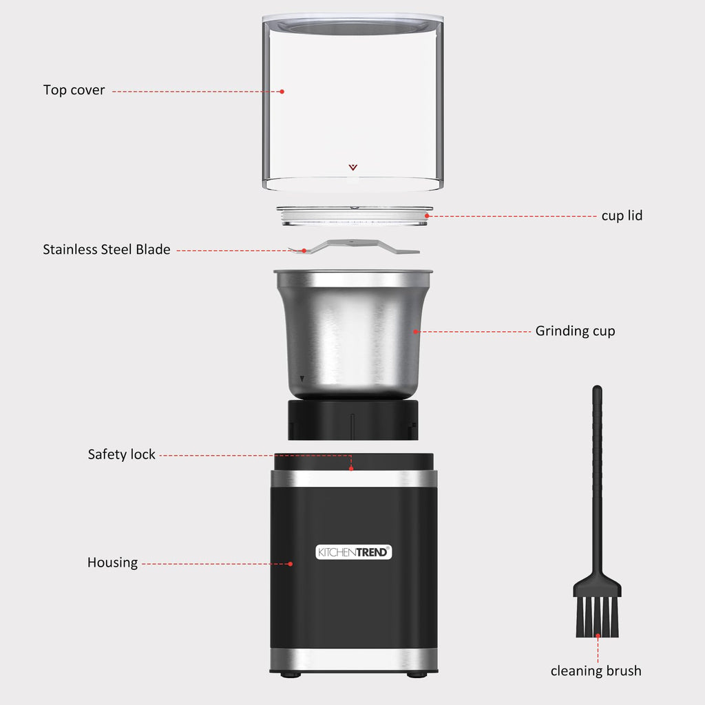 Electric Coffee Bean Grinder with Removable Stainless Steel Bowl I988