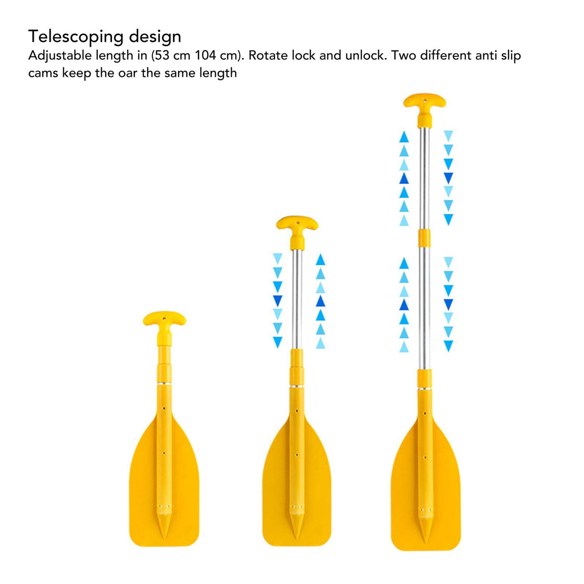 2Pcs Telescopic Adjustable Canoe Paddles B342622