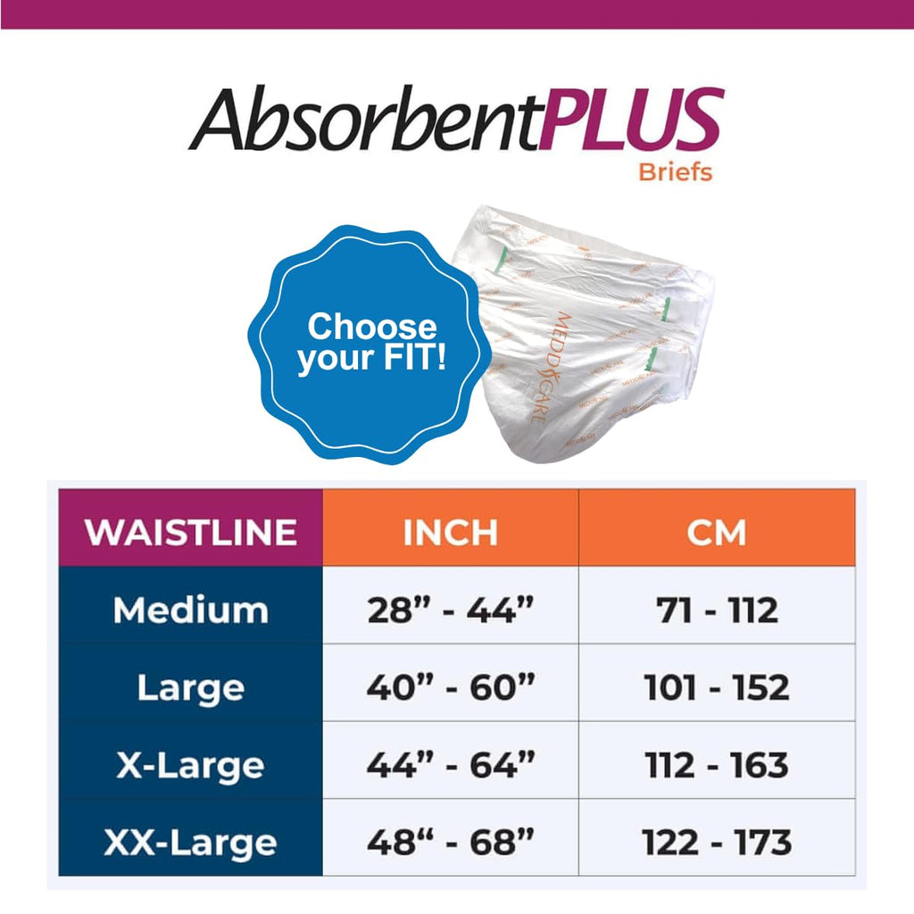 White Medium 12 Count Adult Diaper P8473