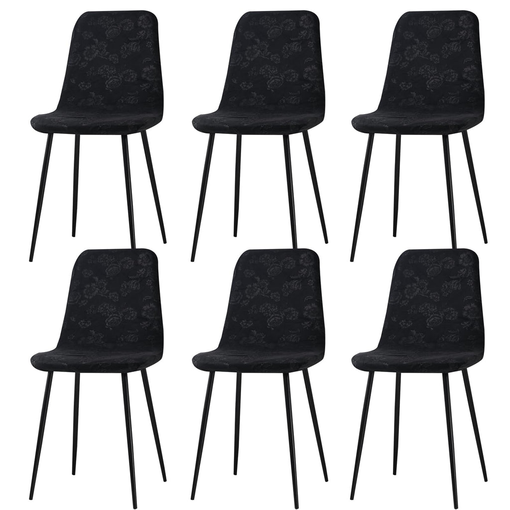 Stretch Removable Jacquard Dining Chair Covers Set P43187