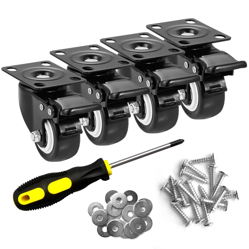 2" Caster Wheels Set of 4 with Brake O107675
