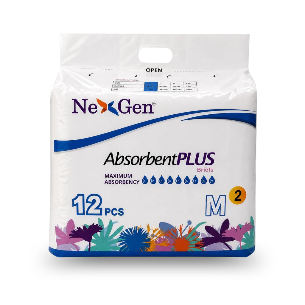 White Medium 12 Count Adult Diaper P8473