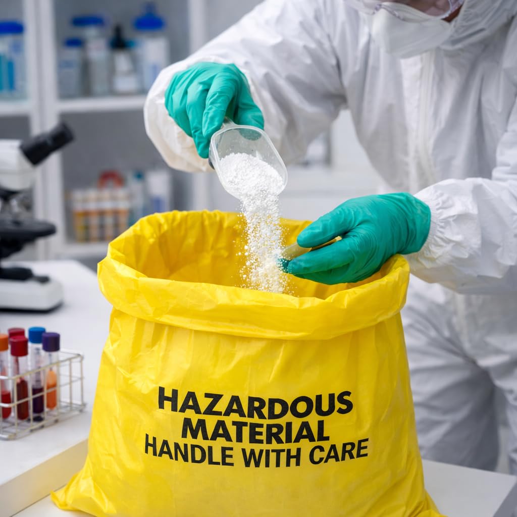 10-Gallon Hazardous Waste Bags 24 Pack Yellow 4 mil A250741