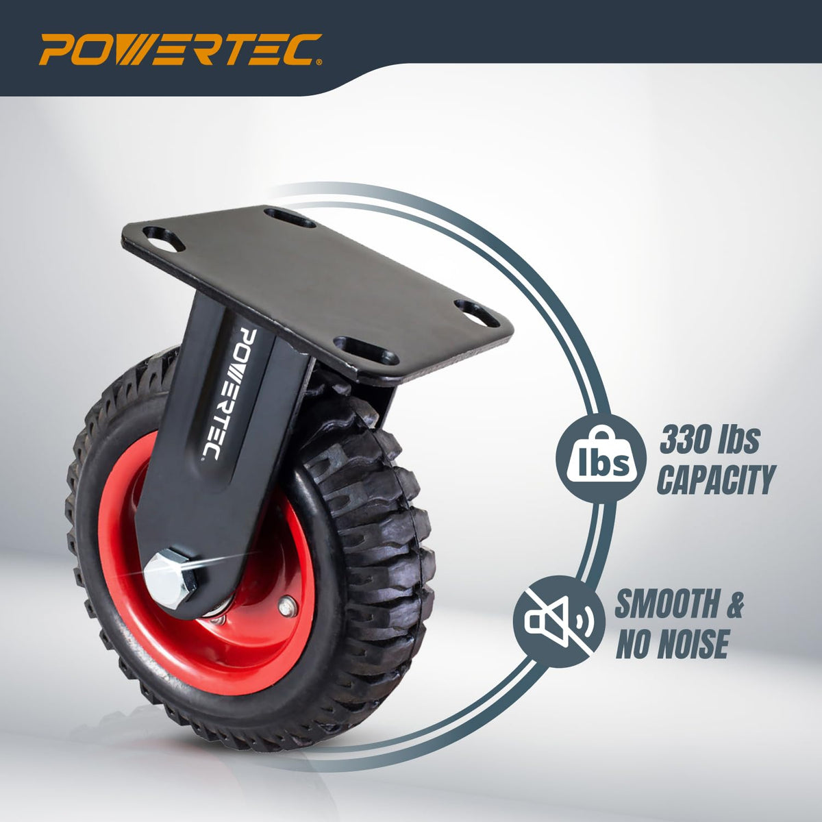 6 Inch Caster Wheels Set of 4 Heavy Duty Rubber C608