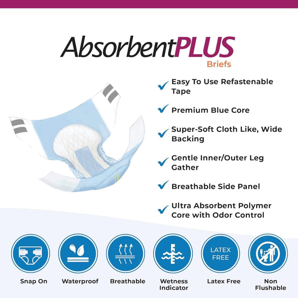 White Medium 12 Count Adult Diaper P8473