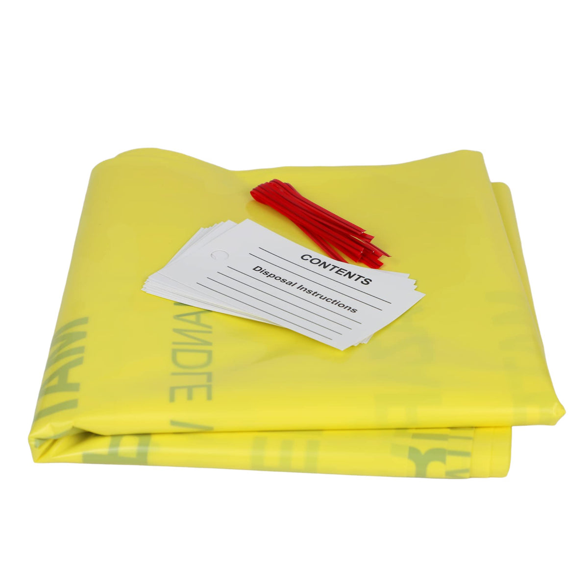 10-Gallon Hazardous Waste Bags 24 Pack Yellow 4 mil A250741