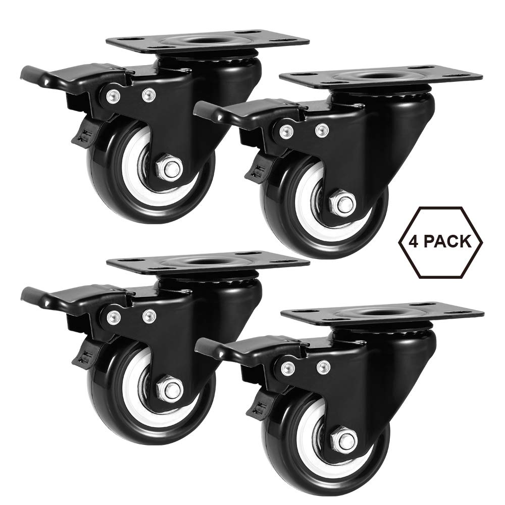 2" Caster Wheels Set of 4 with Brake O107675