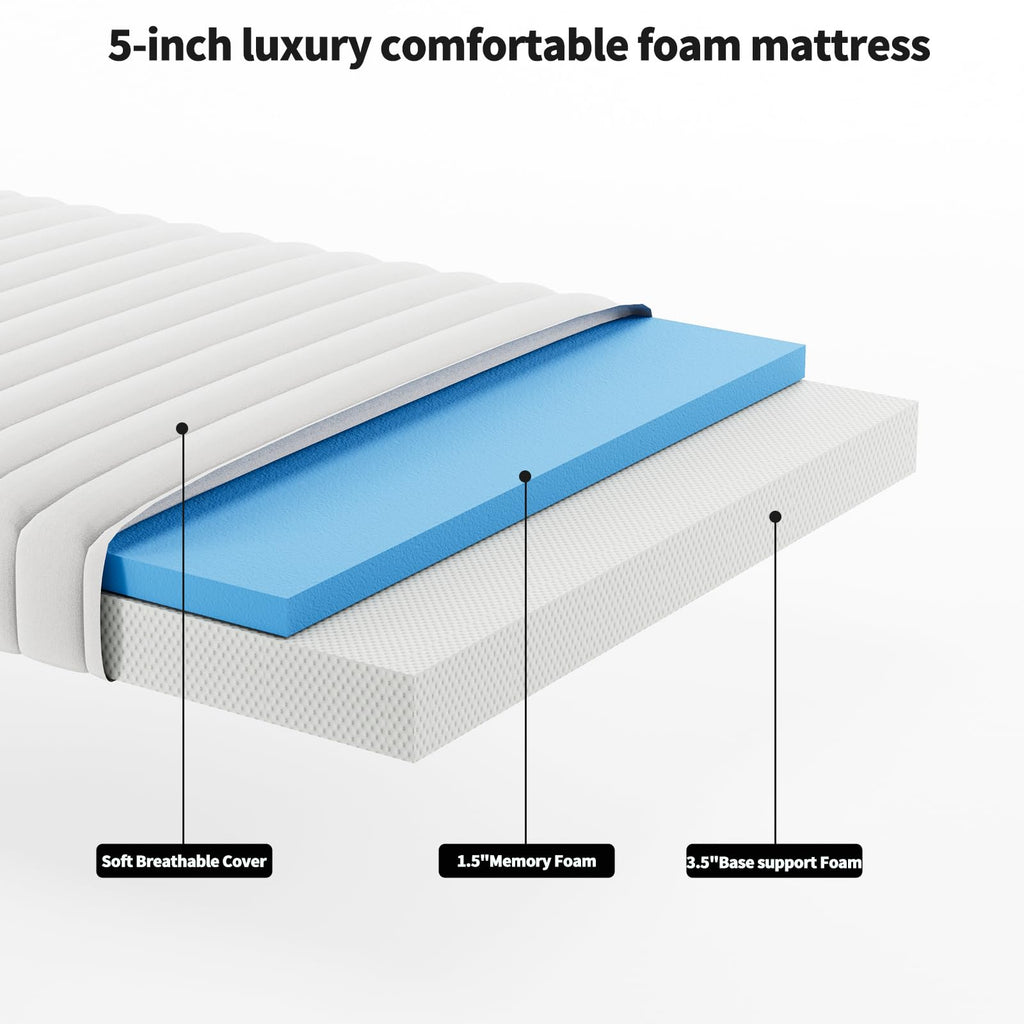 Queen Size Folding Bed with Memory Mattress V5941