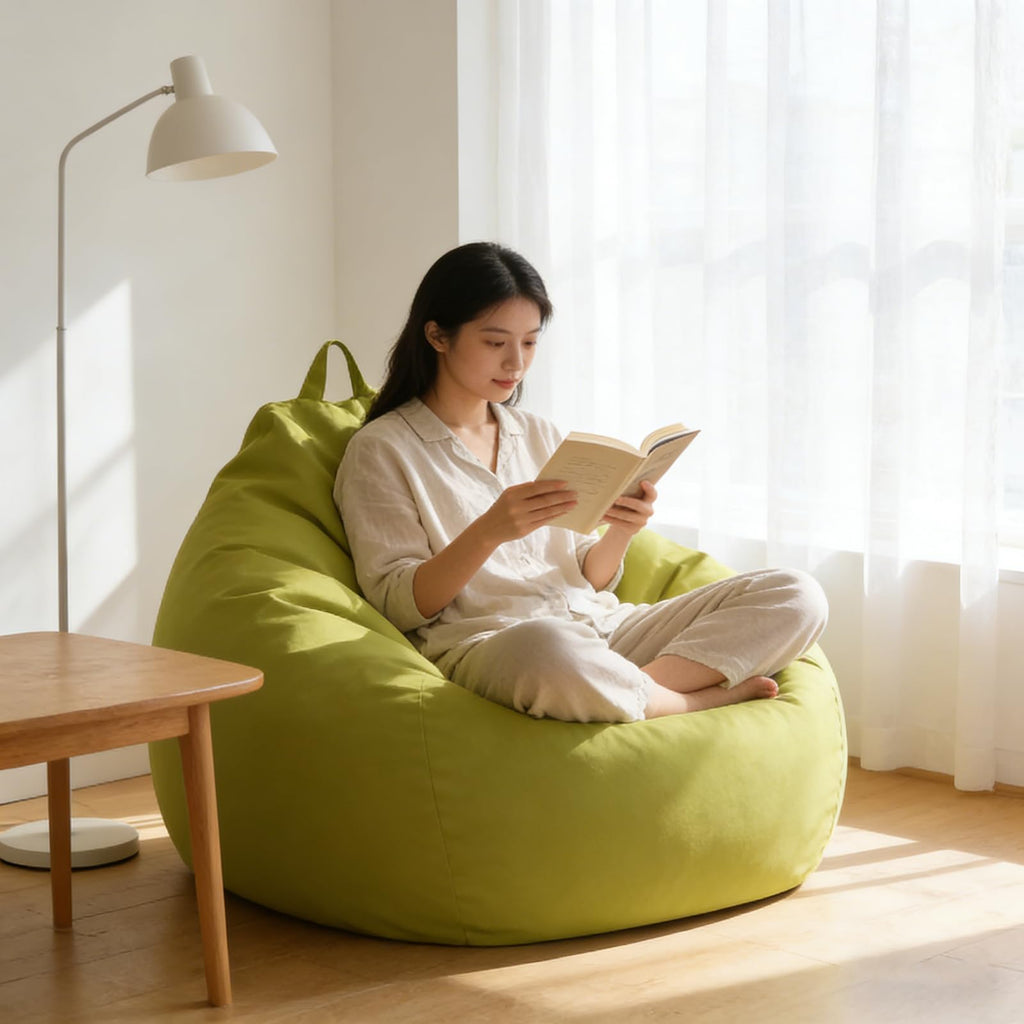 Yellow XL Bean Bag Chair Cover U6170