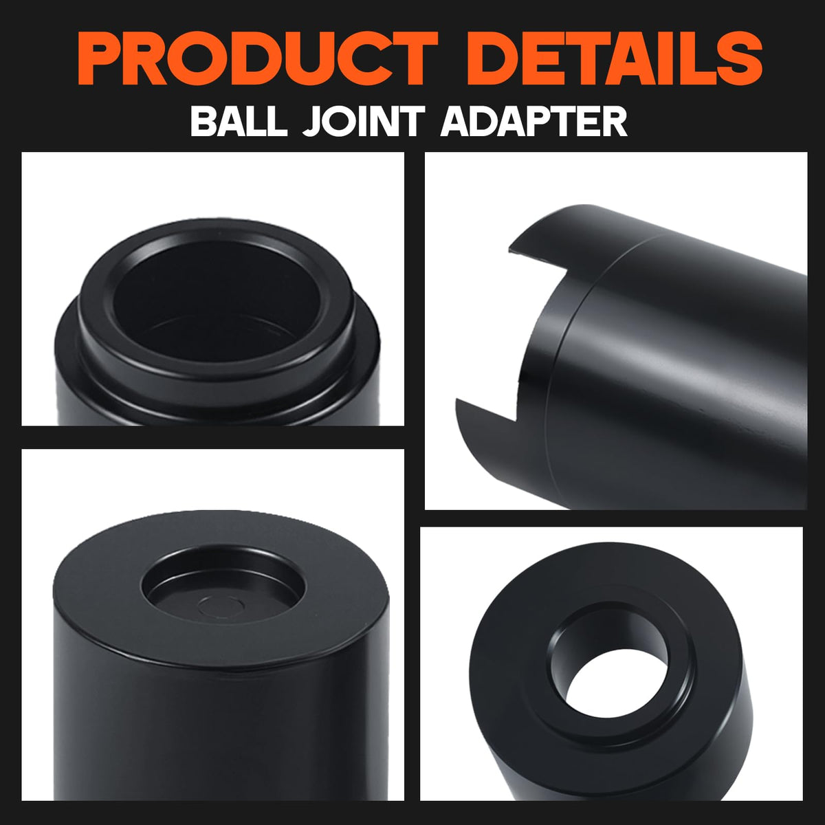 Ball Joint Service Adapter Kit, 4PCS Upper & Lower Ball Joint Remover Installer Set B68950