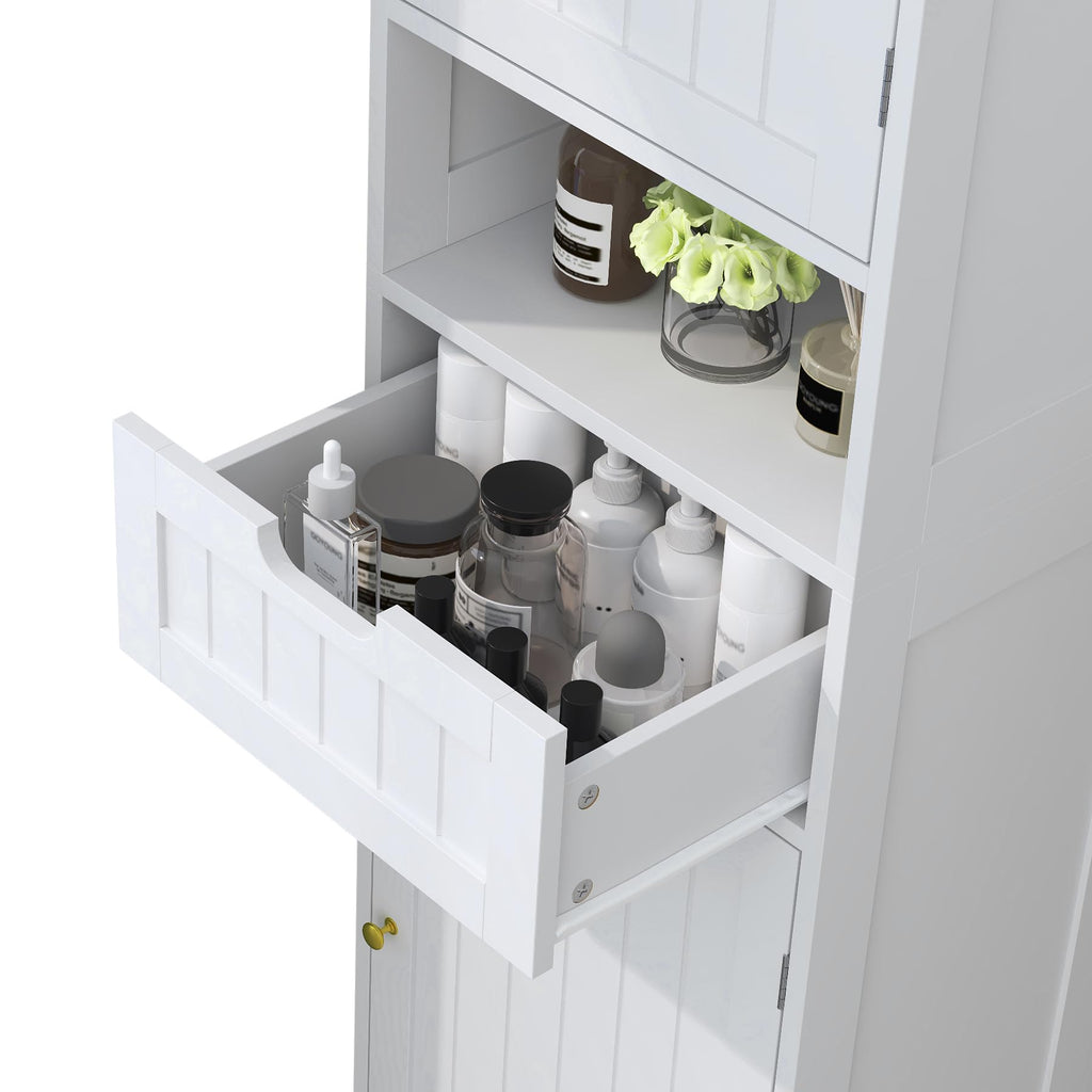 67" H Tall White Bathroom Storage Cabinet W3901