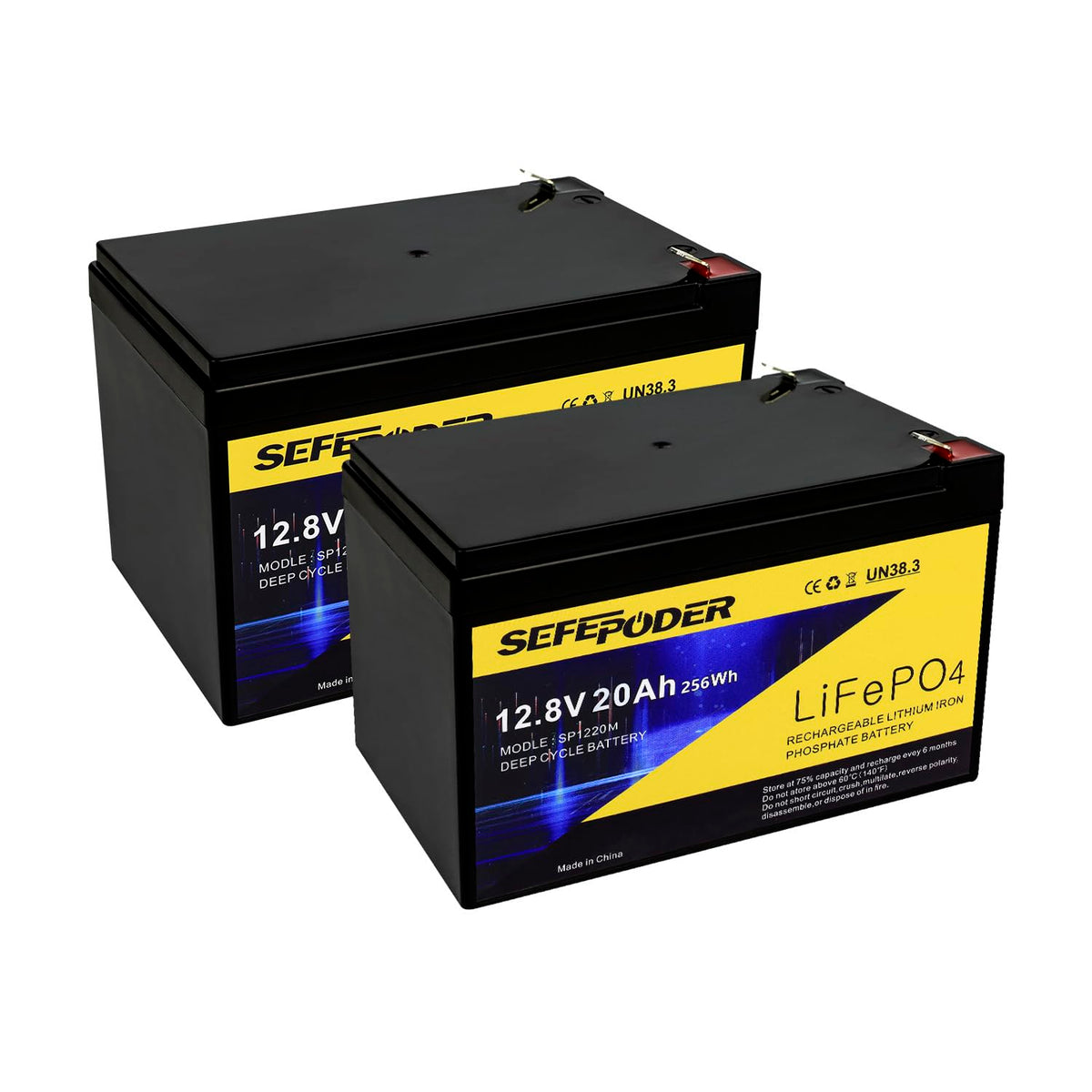 12V 20Ah Lithium LiFePO4 Deep Cycle Battery 2 Pack X67536