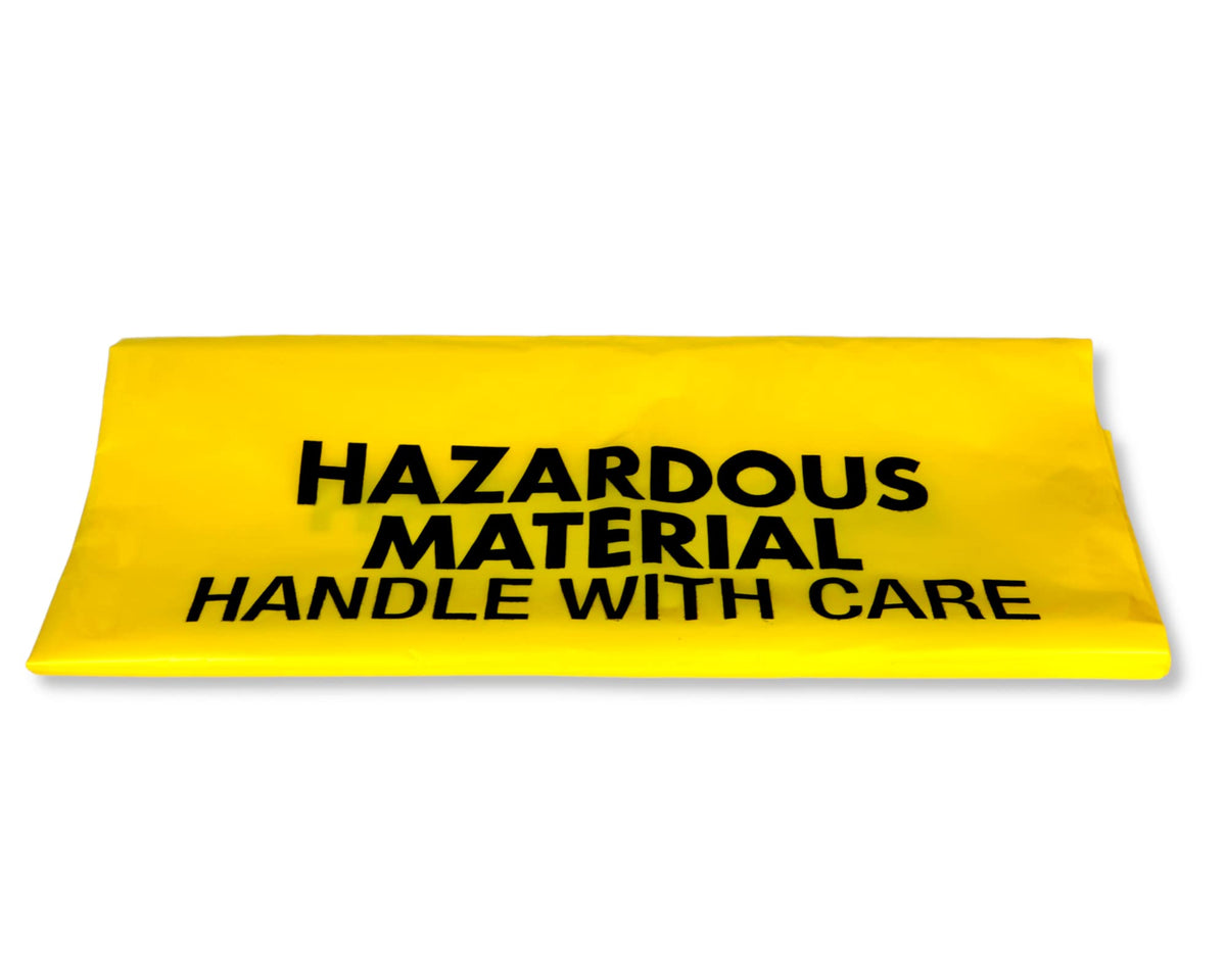 10-Gallon Hazardous Waste Bags 24 Pack Yellow 4 mil A250741