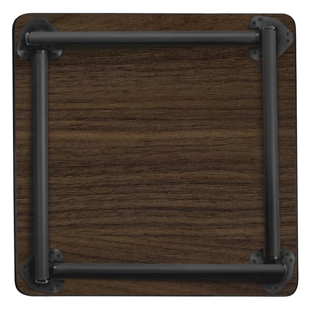 Square Folding Table with Black Tubular Steel Legs K53692