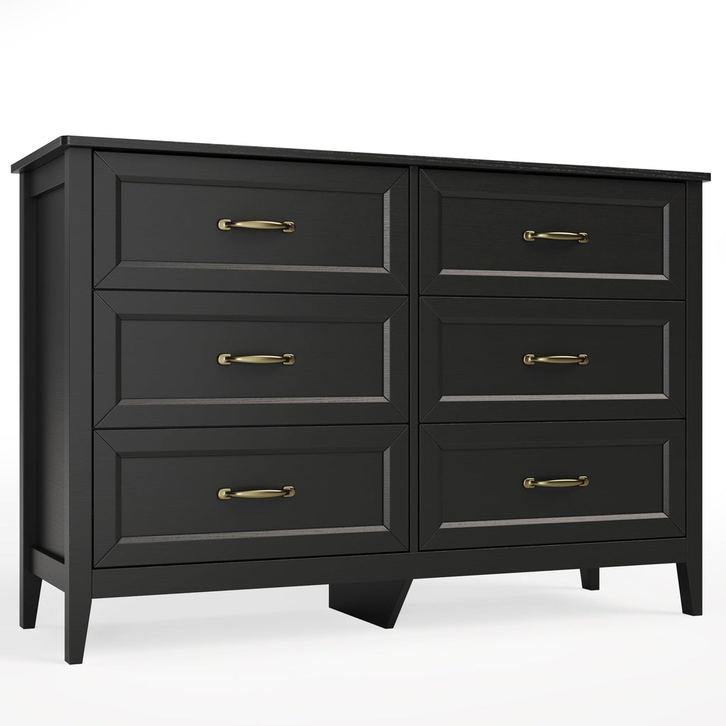 Black 6 Drawer Dresser L93313