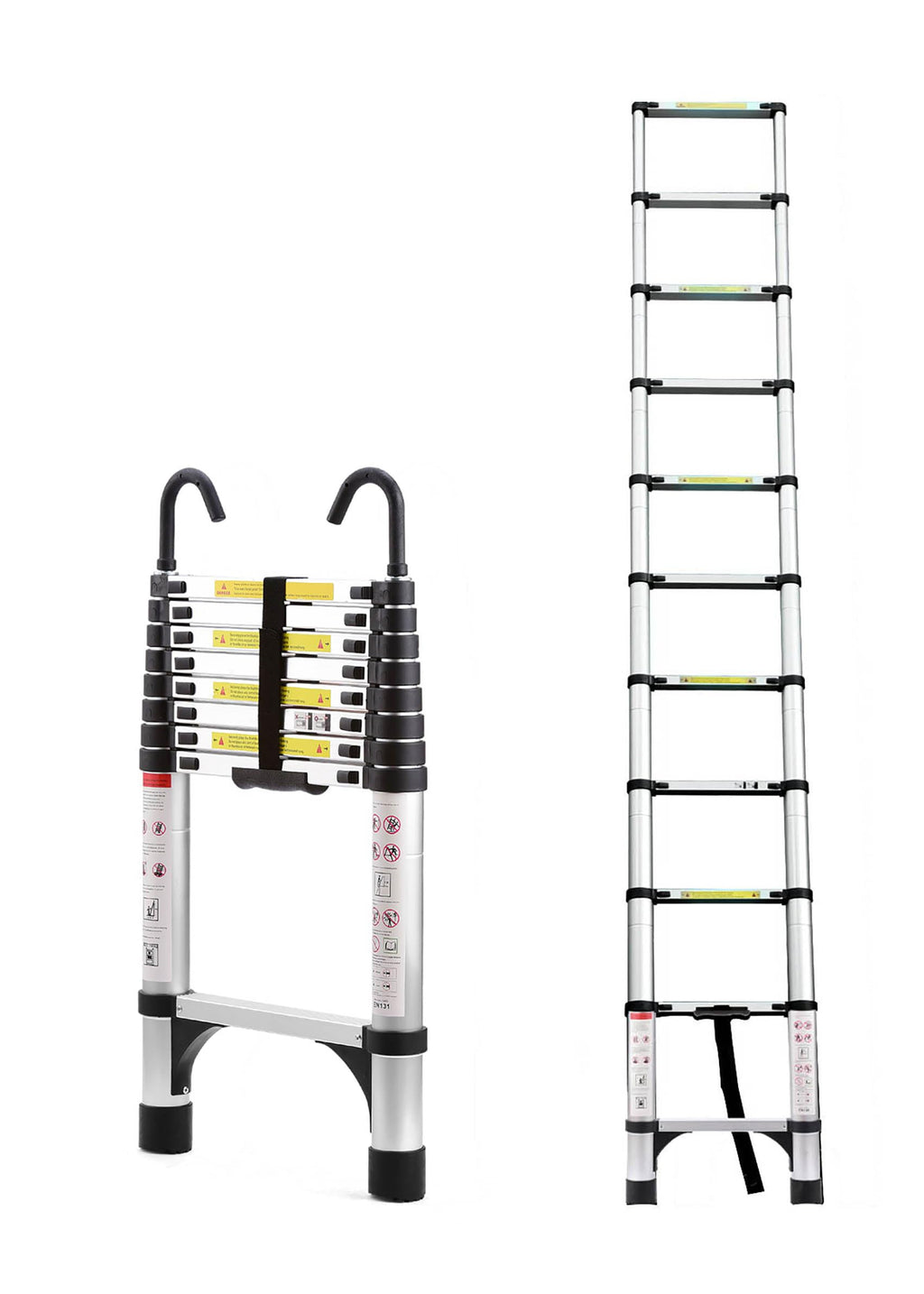 8.5 FT Aluminum Telescoping Ladder 330lbs A1289