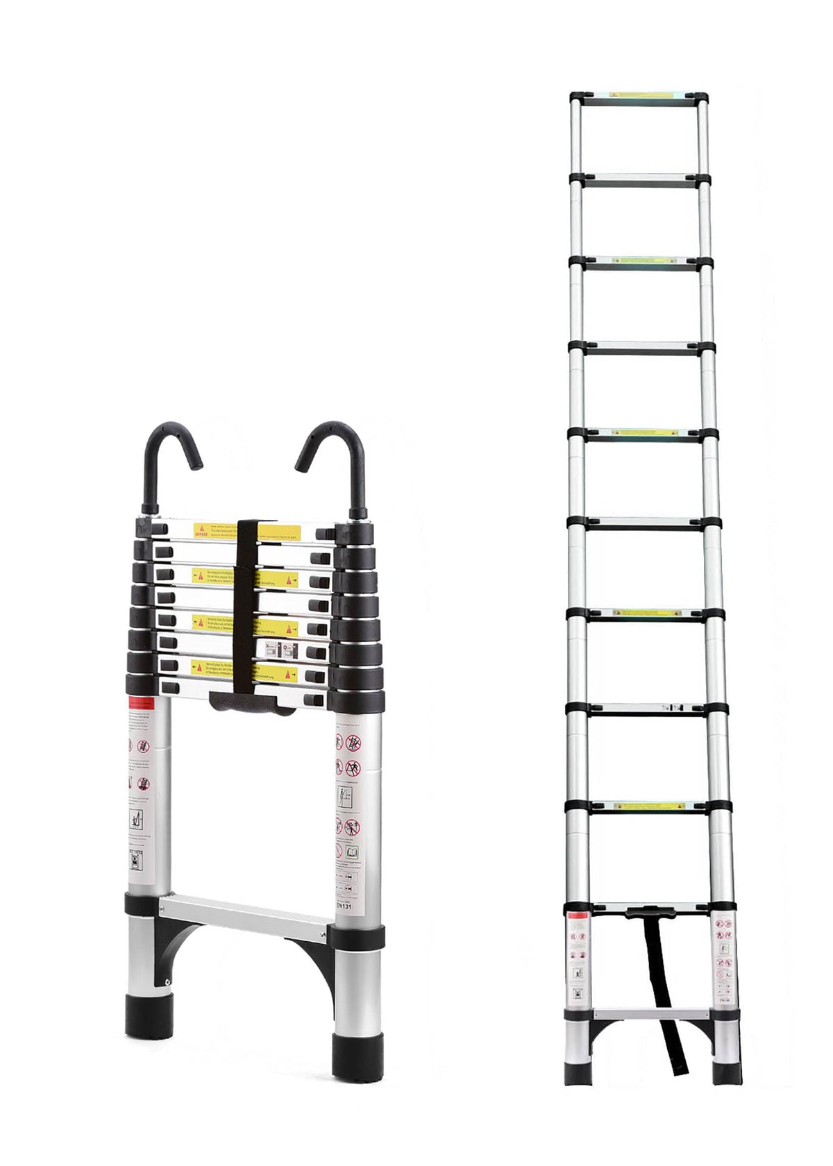8.5 FT Aluminum Telescoping Ladder 330lbs A1289