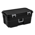 22 Gallon Black Lockable Rolling Storage Footlocker P18744