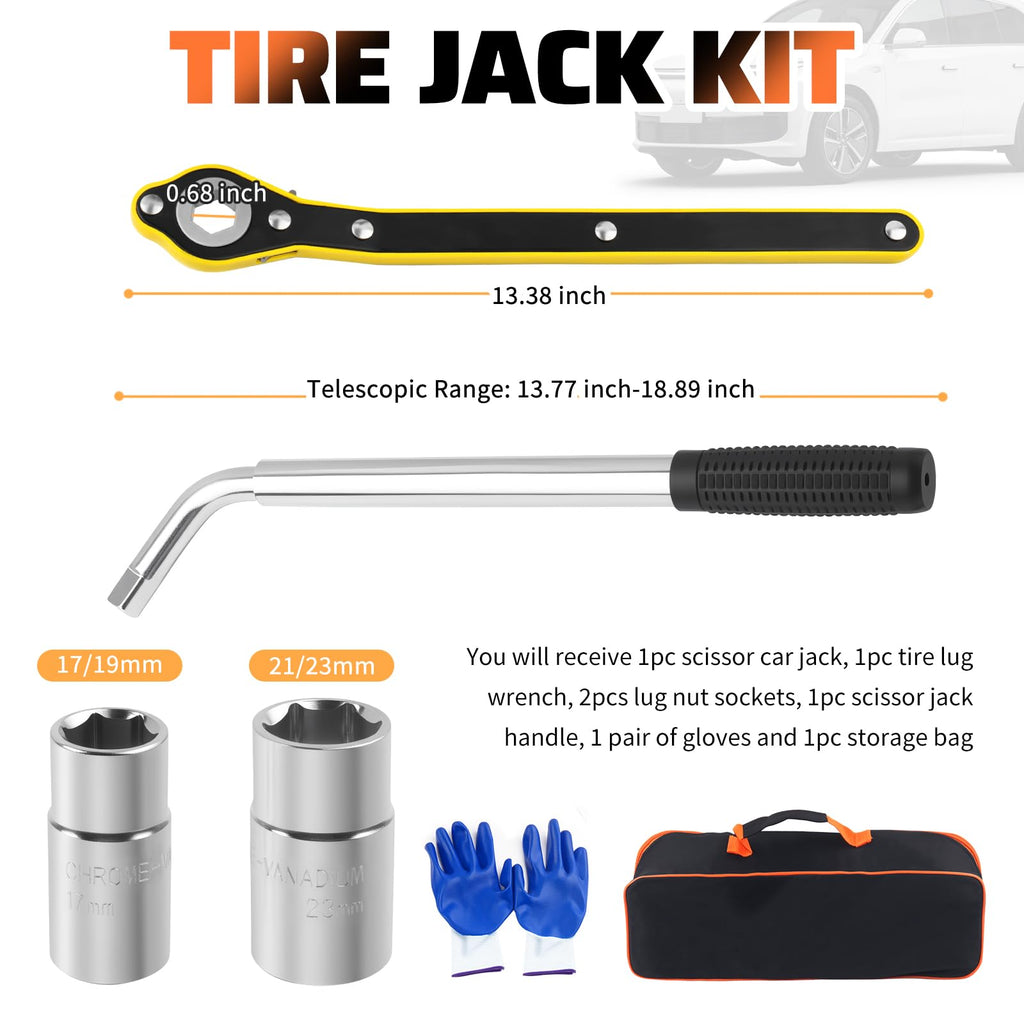 2 Ton Heavy Duty Scissor Jack Set L46934