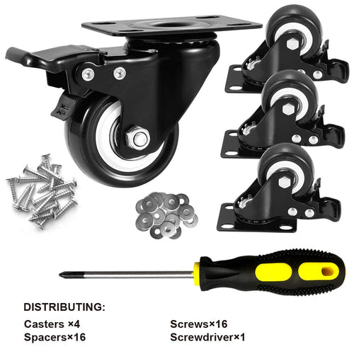 2" Caster Wheels Set of 4 with Brake O107675