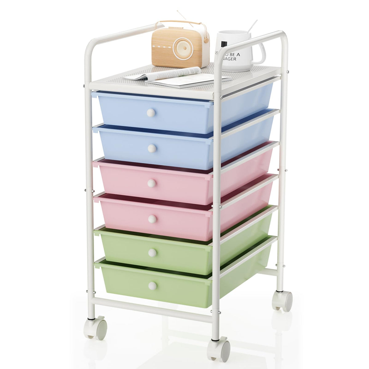 6-Tier Rolling Utility Cart with 6 Drawers H492614