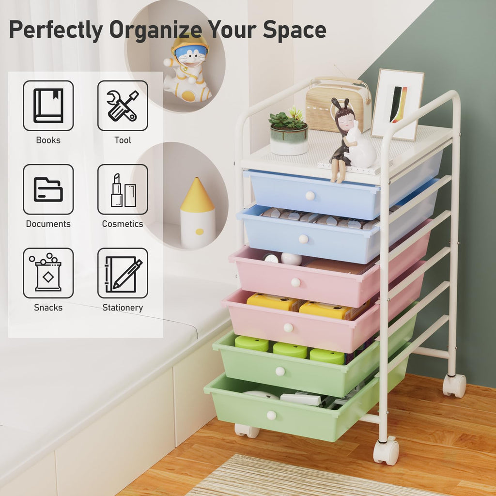 6-Tier Rolling Utility Cart with 6 Drawers H492614