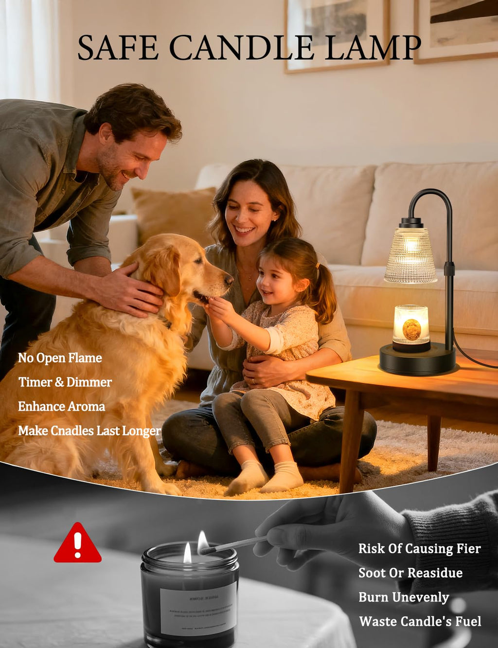Dimmable Candle Warmer Lamp with Timer X1571