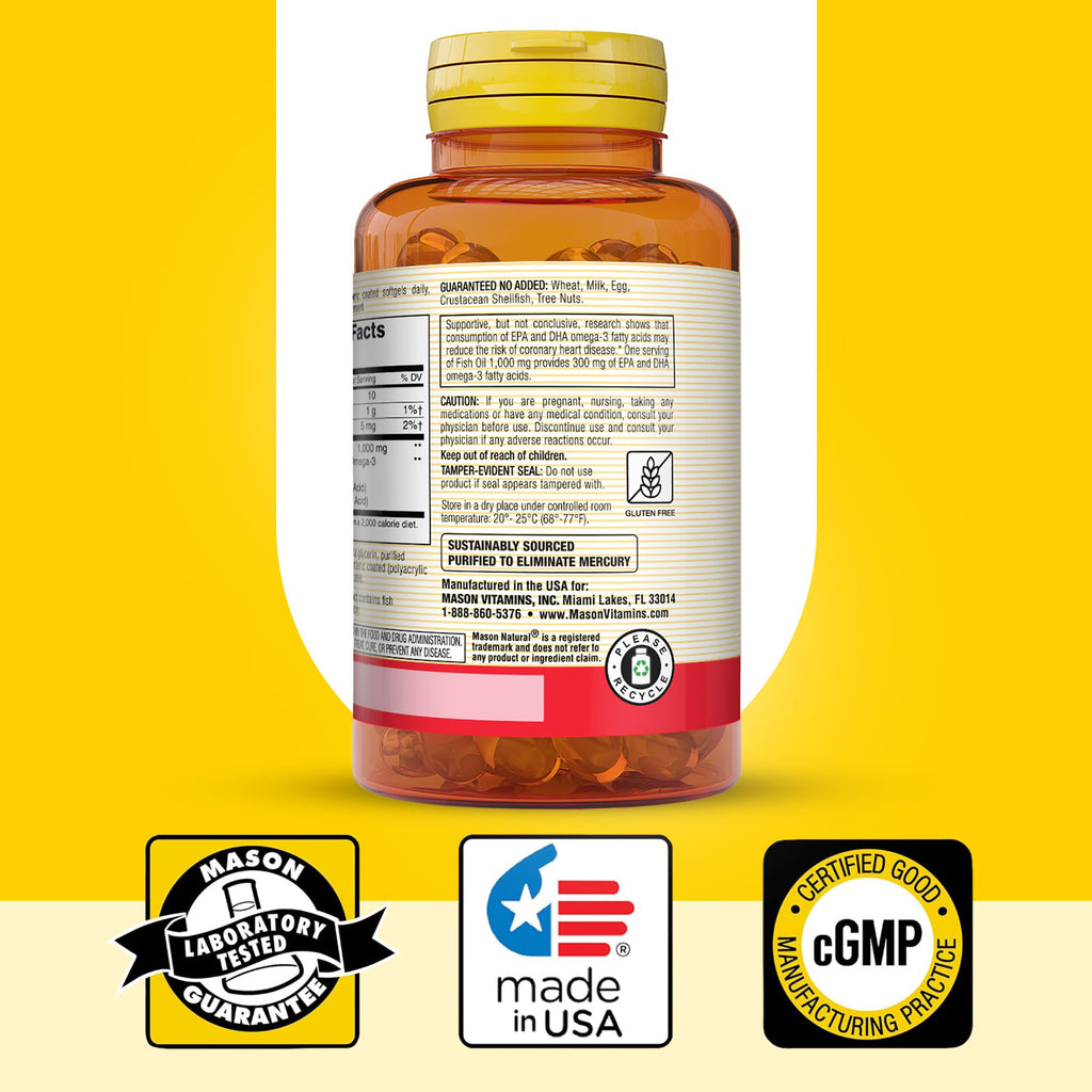 Omega 3 Fish Oil 1000mg 90 Softgels U3993