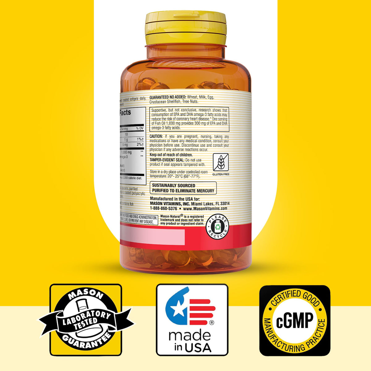 Omega 3 Fish Oil 1000mg 90 Softgels U3993