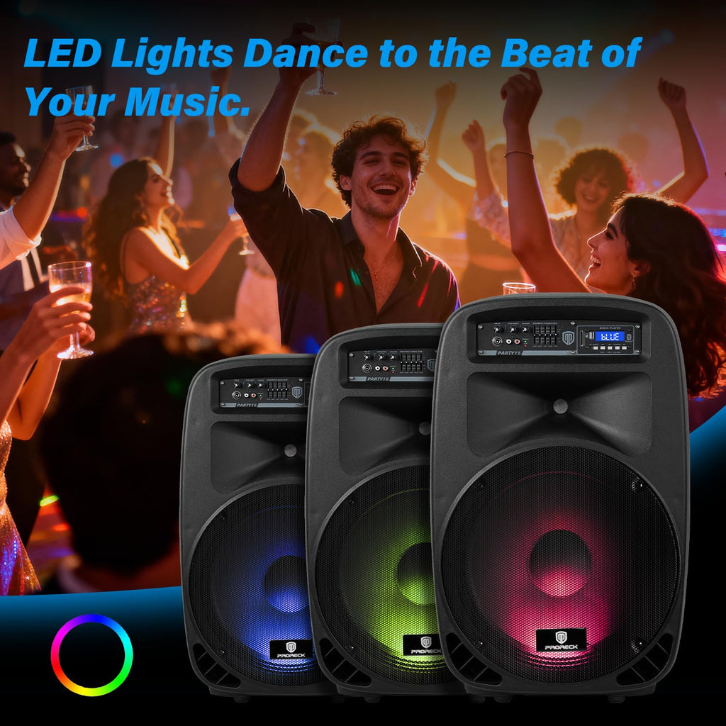 15-Inch 2-Way Powered PA Speaker System Combo Set I5215