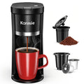 Single Serve Coffee Maker, 6-12 Oz, Black R144360