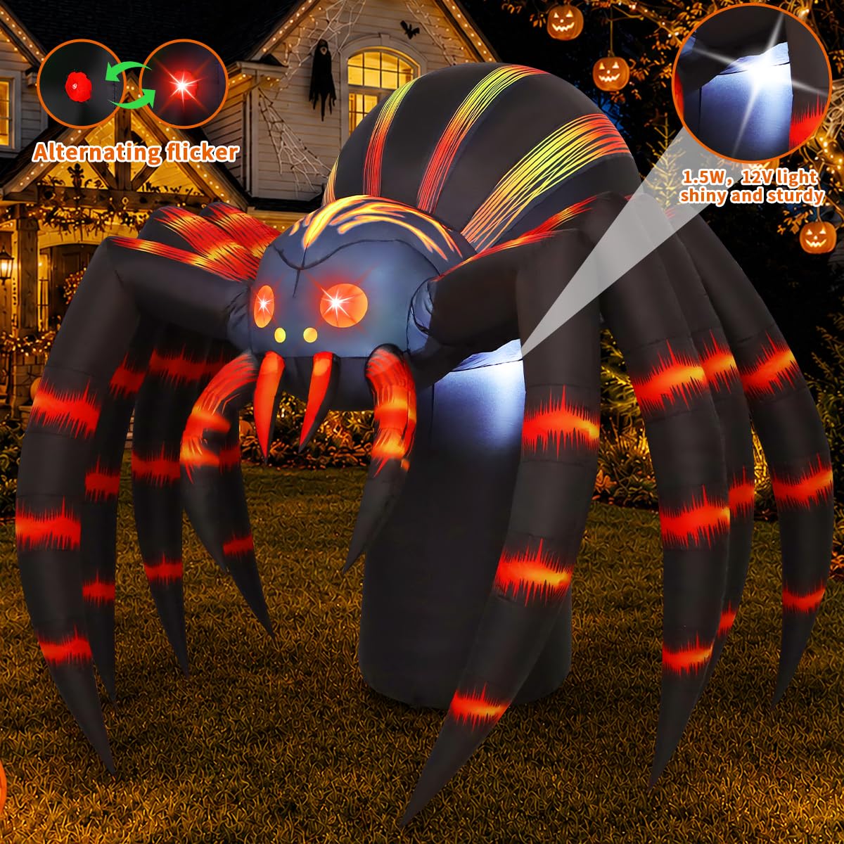 7FT Halloween Inflatables Yard Decor with LEDs H3656