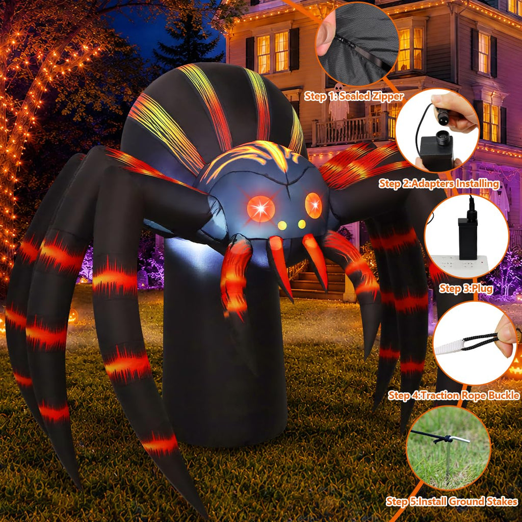 7FT Halloween Inflatables Yard Decor with LEDs H3656
