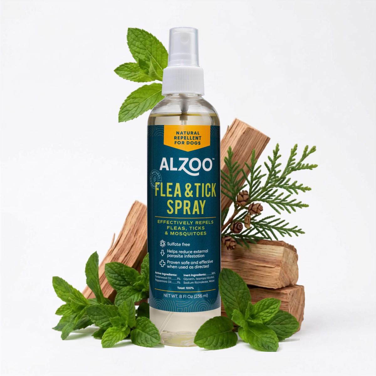 Natural Flea and Tick Repellent Spray for Dogs 8 Fl. Oz. R53688