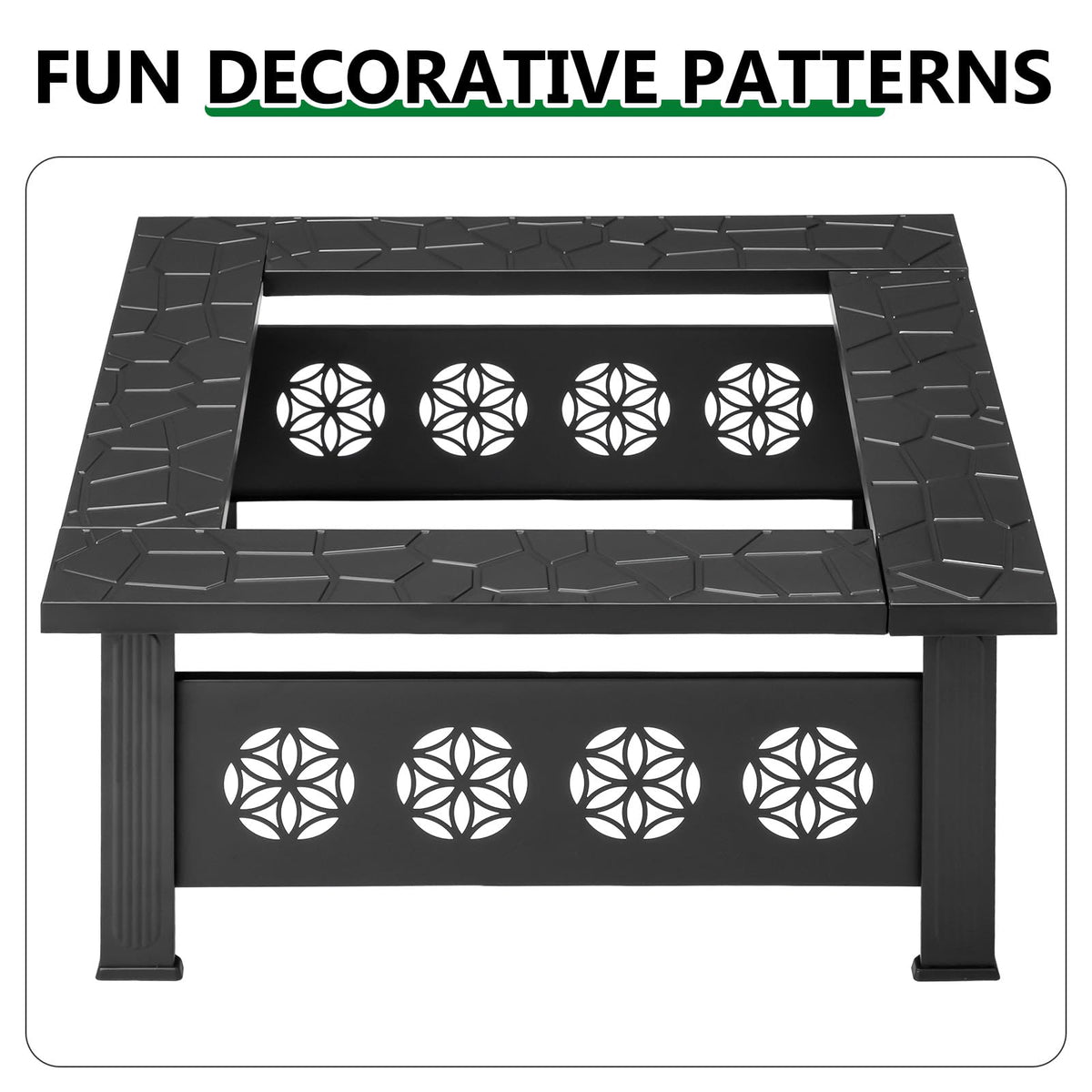 32 Inch Metal Outdoor Fire Pit F853565