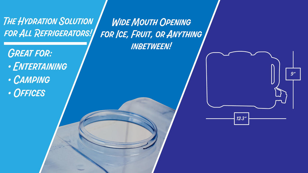 BPA Free 2 Gallon Refrigerator Bottle with Spigot and Integrated Handle I532230
