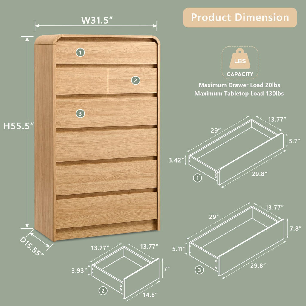 7 Drawer Dresser O8163
