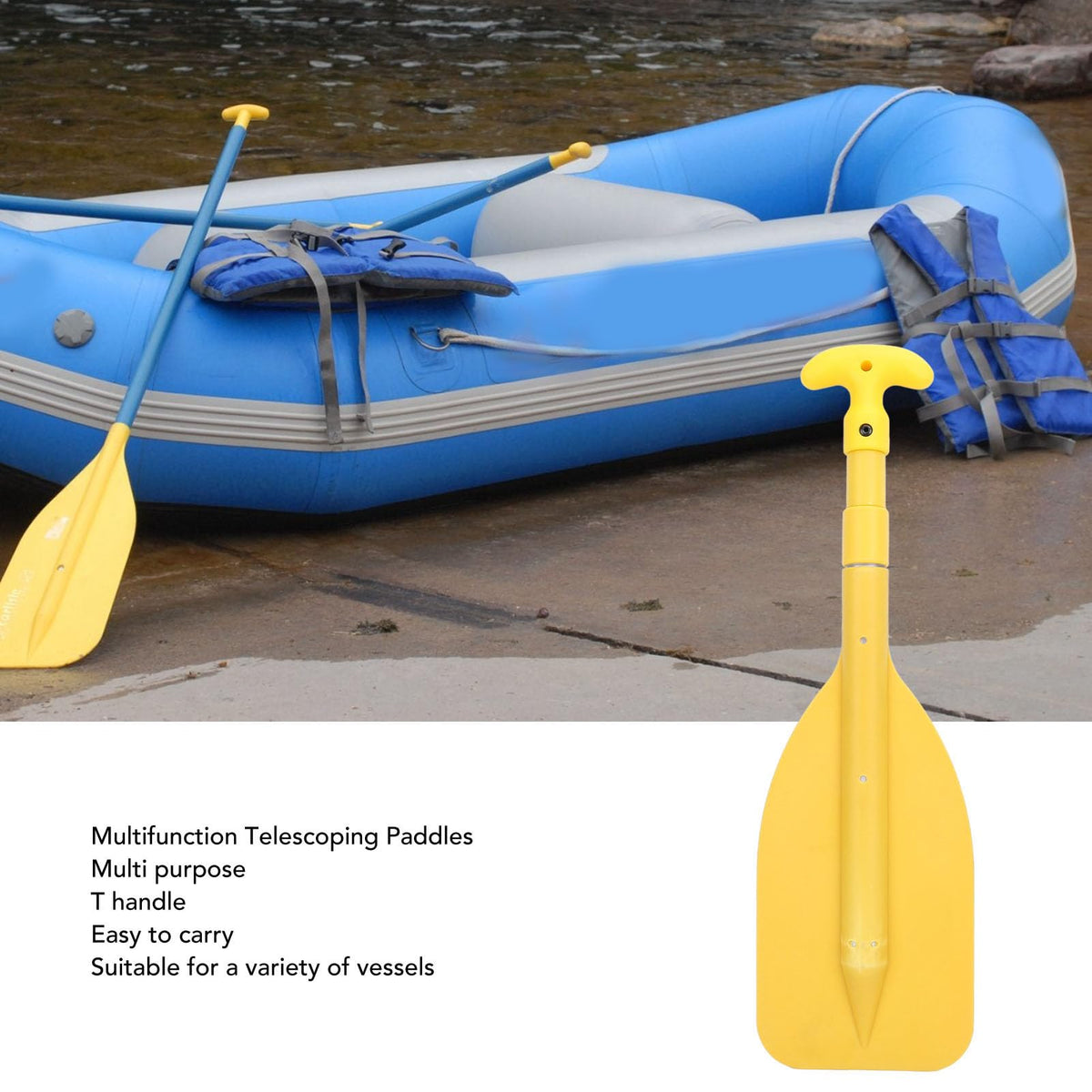 2Pcs Telescopic Adjustable Canoe Paddles B342622