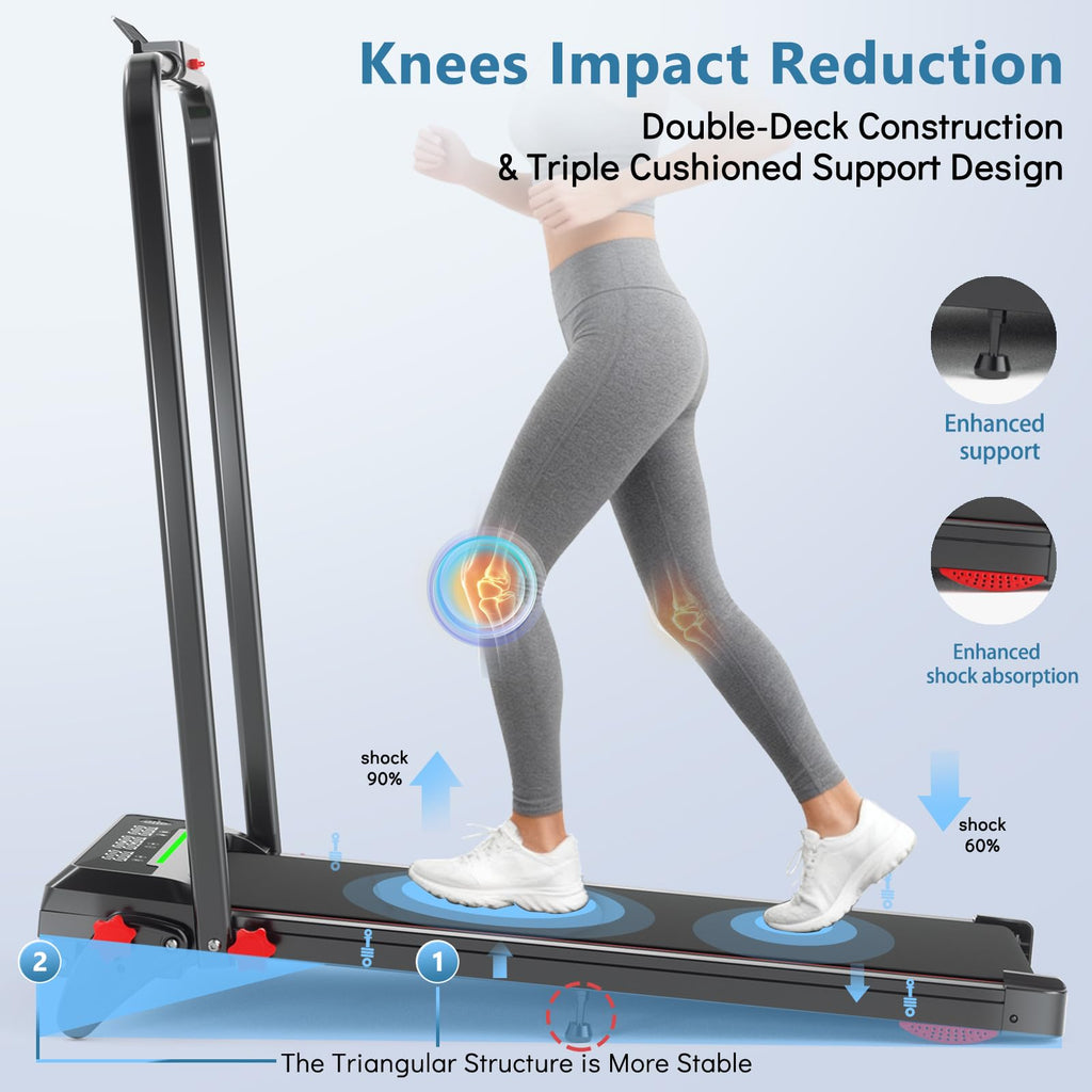 Foldable Treadmill with Incline and Handle Bar J77660