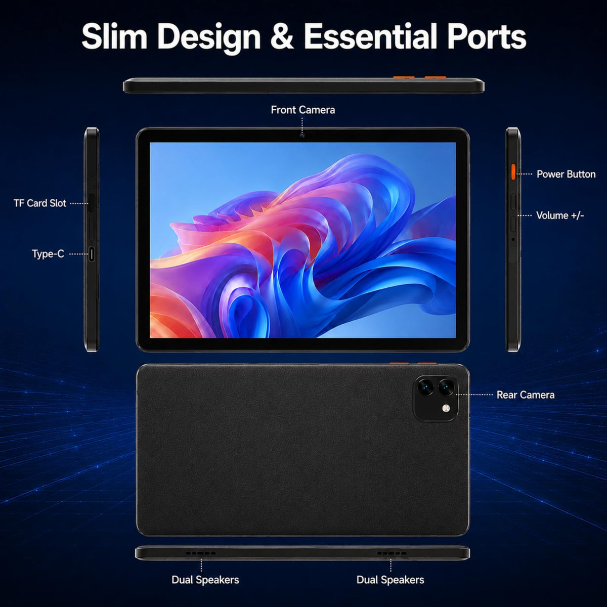 Android 15 Tablet 10.1 in 12GB RAM 64GB ROM Z8370
