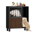 Black Metal Cat Feeding Cabinet C7450