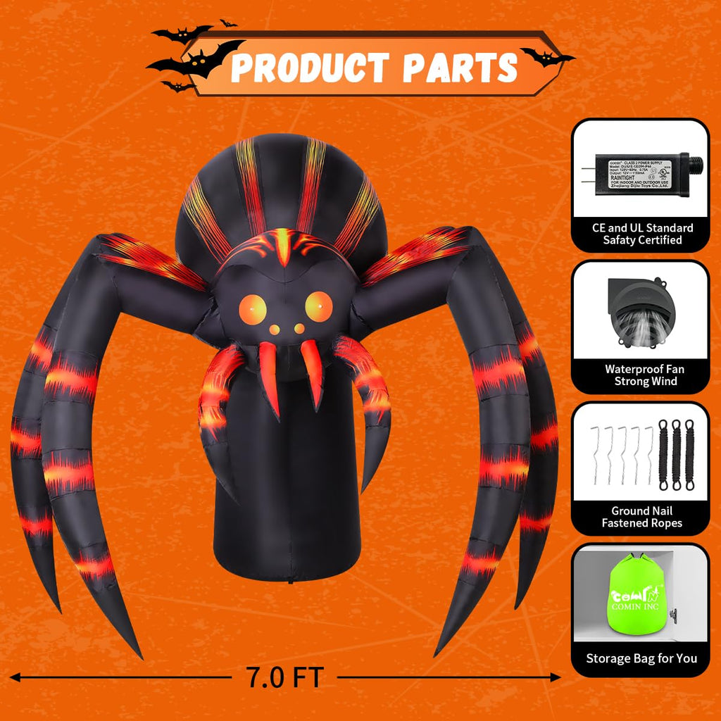 7FT Halloween Inflatables Yard Decor with LEDs H3656